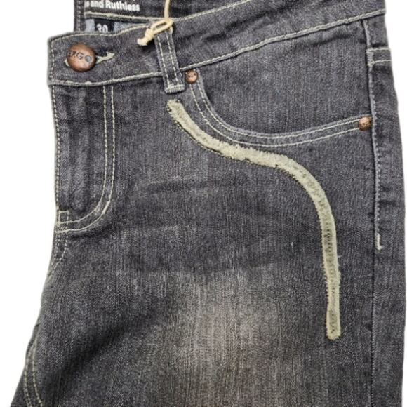 Ergo Wise & Ruthless Jacklyn Skinny Distressed Jeans Black Size 30 - Picture 3 of 12